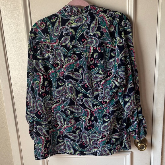 Kim Rogers Multicolor Paisley Collared Blouse - Picture 7 of 8
